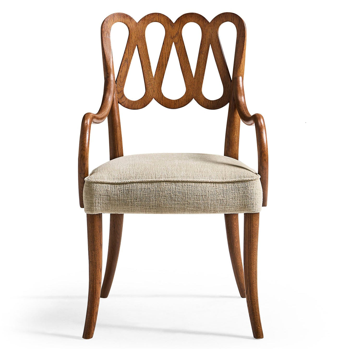 Jonathan Charles Ampney Toasted Oak Arm Chair