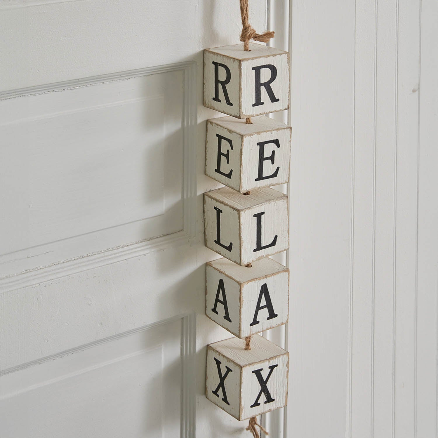 Relax Hanging Wood Blocks Decor