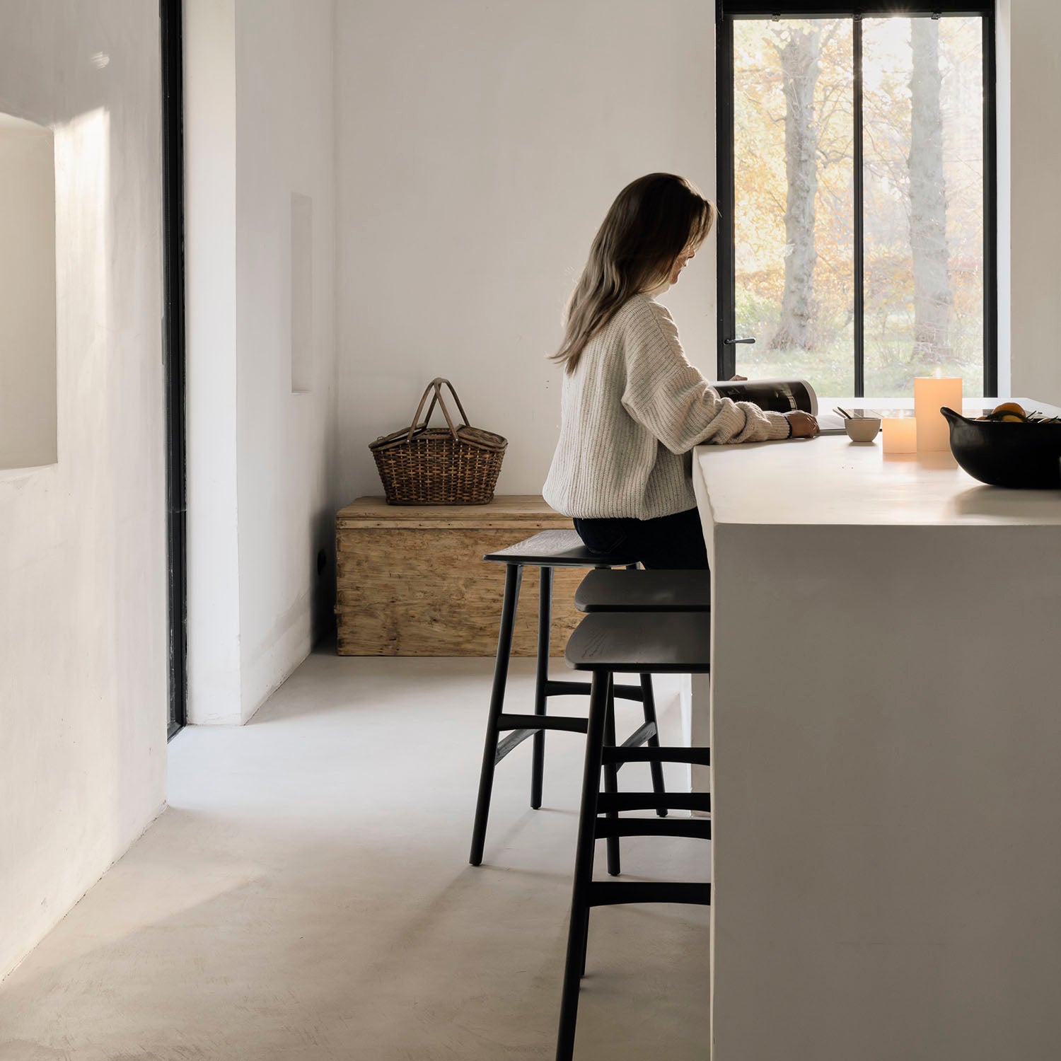 Ethnicraft Osso Counter Stool Set of 2