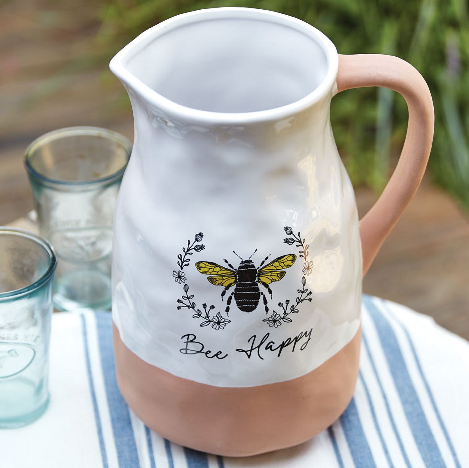 Bee Happy Milk Pitcher Set of 2