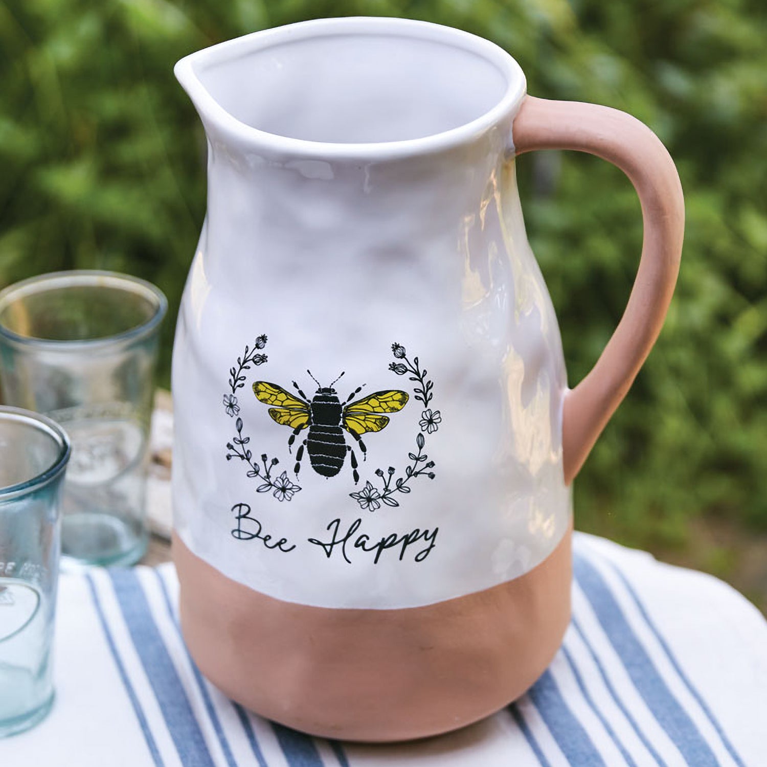 Bee Happy Milk Pitcher Set of 2
