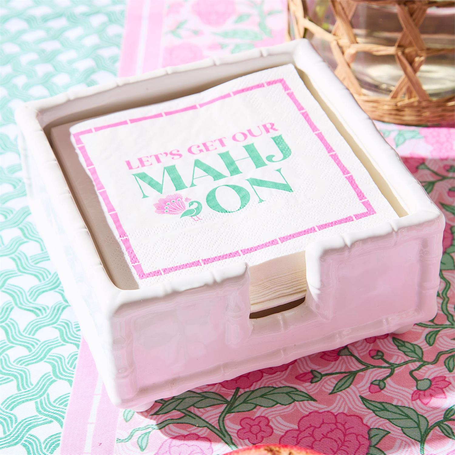 Hampton Faux Bamboo Square Napkin Holder