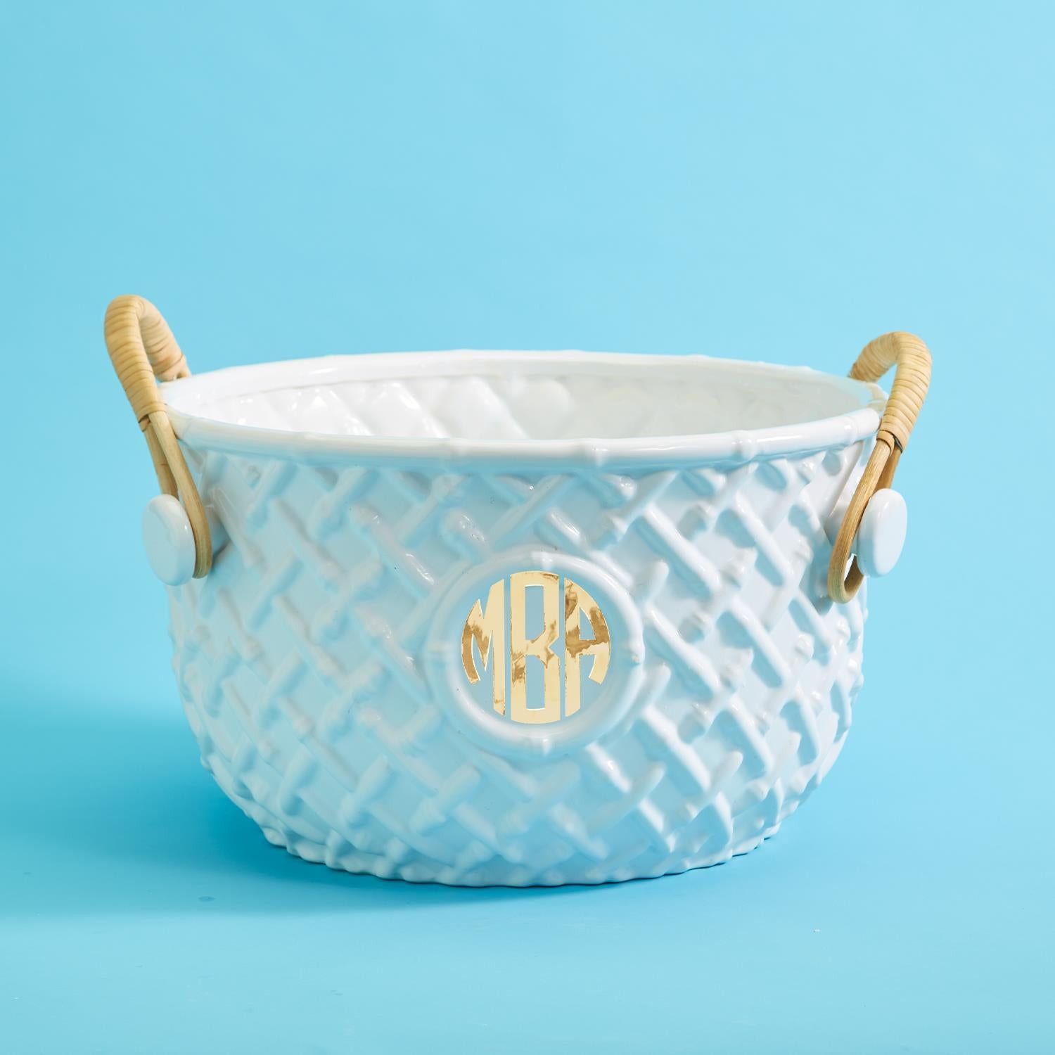 Hampton Faux Bamboo Fretwork Party Bucket