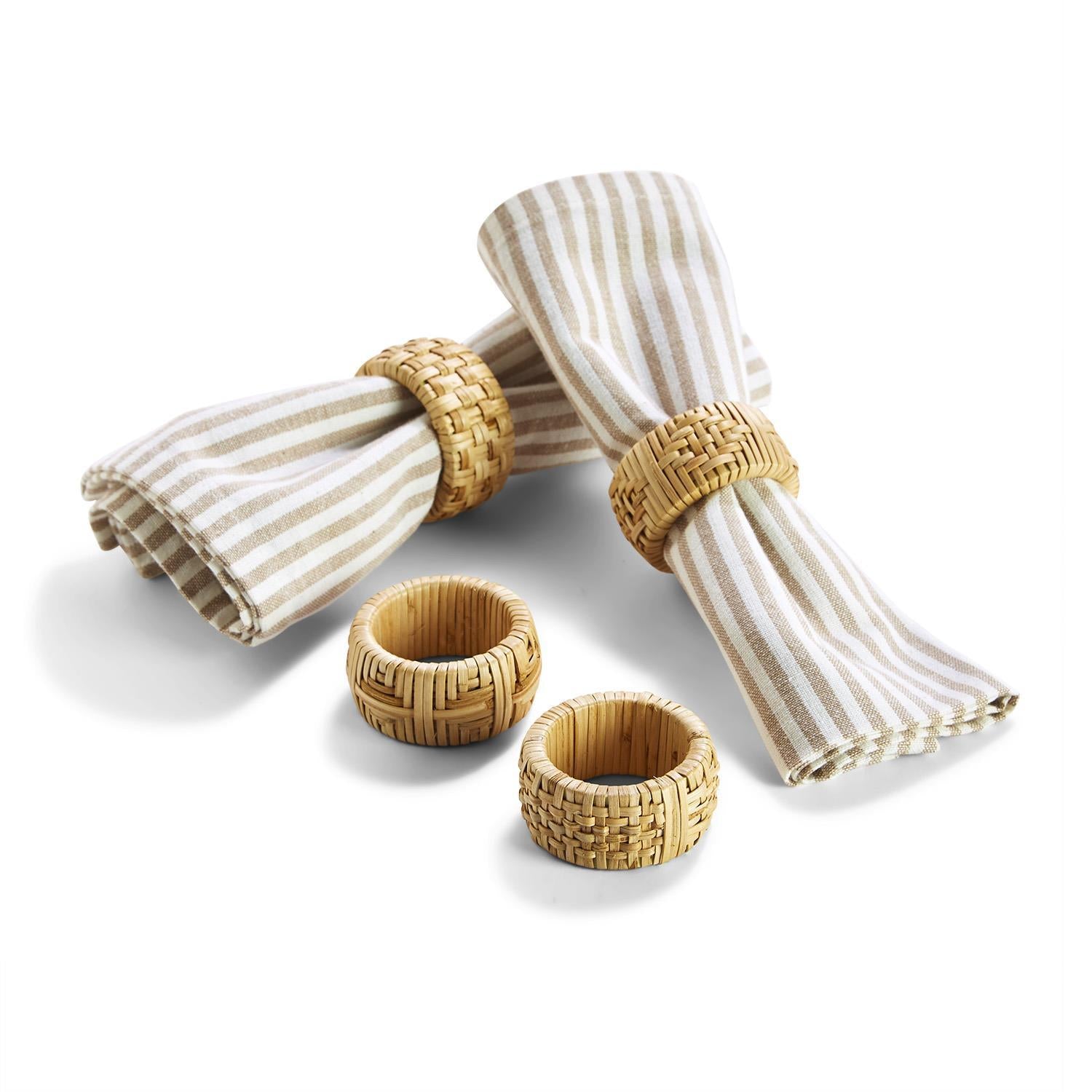 Cane Napkin Ring Set of 4