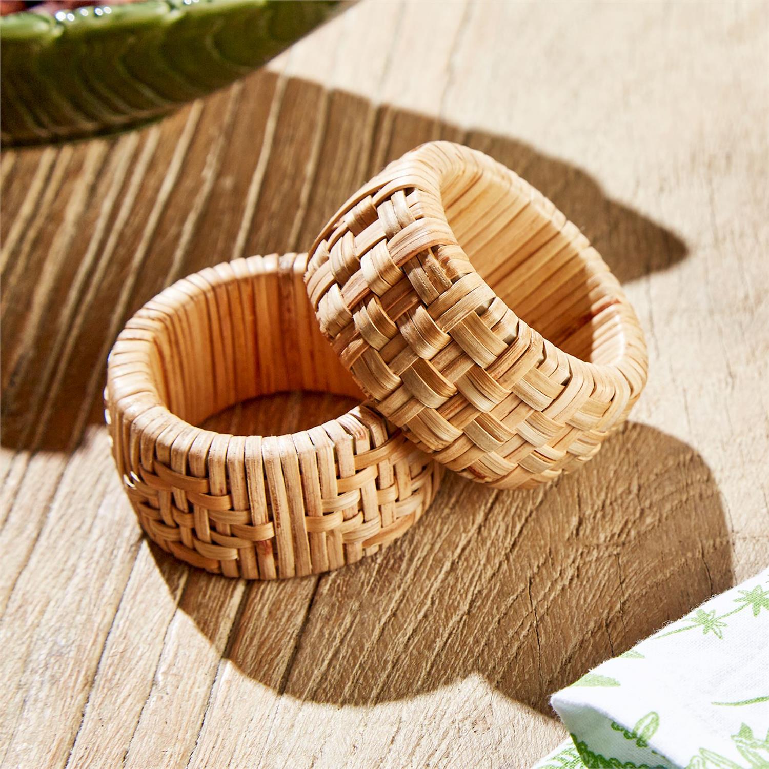 Cane Napkin Ring Set of 4