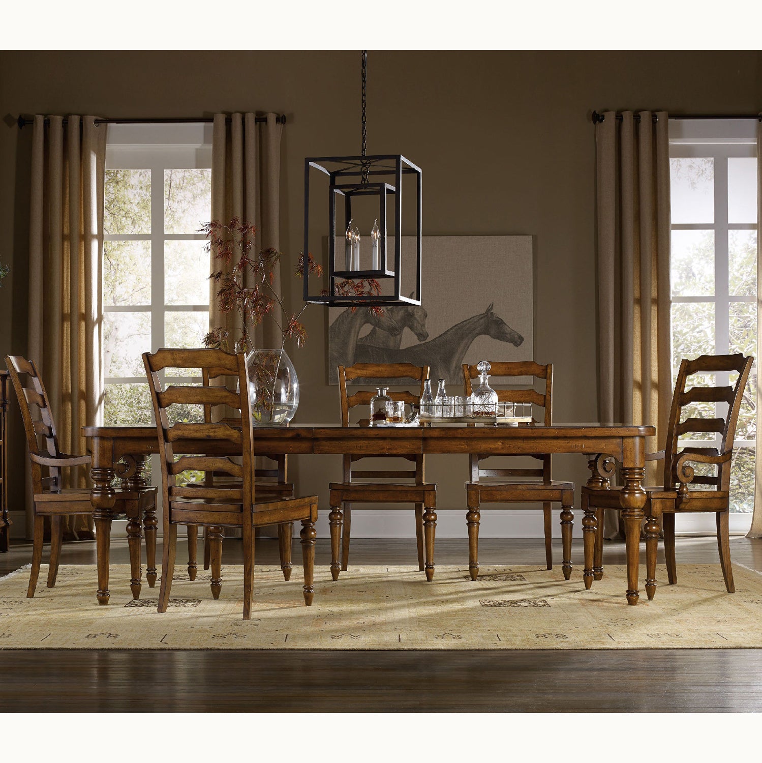 Hooker Furniture Tynecastle Ladderback Arm Chair Set of 2