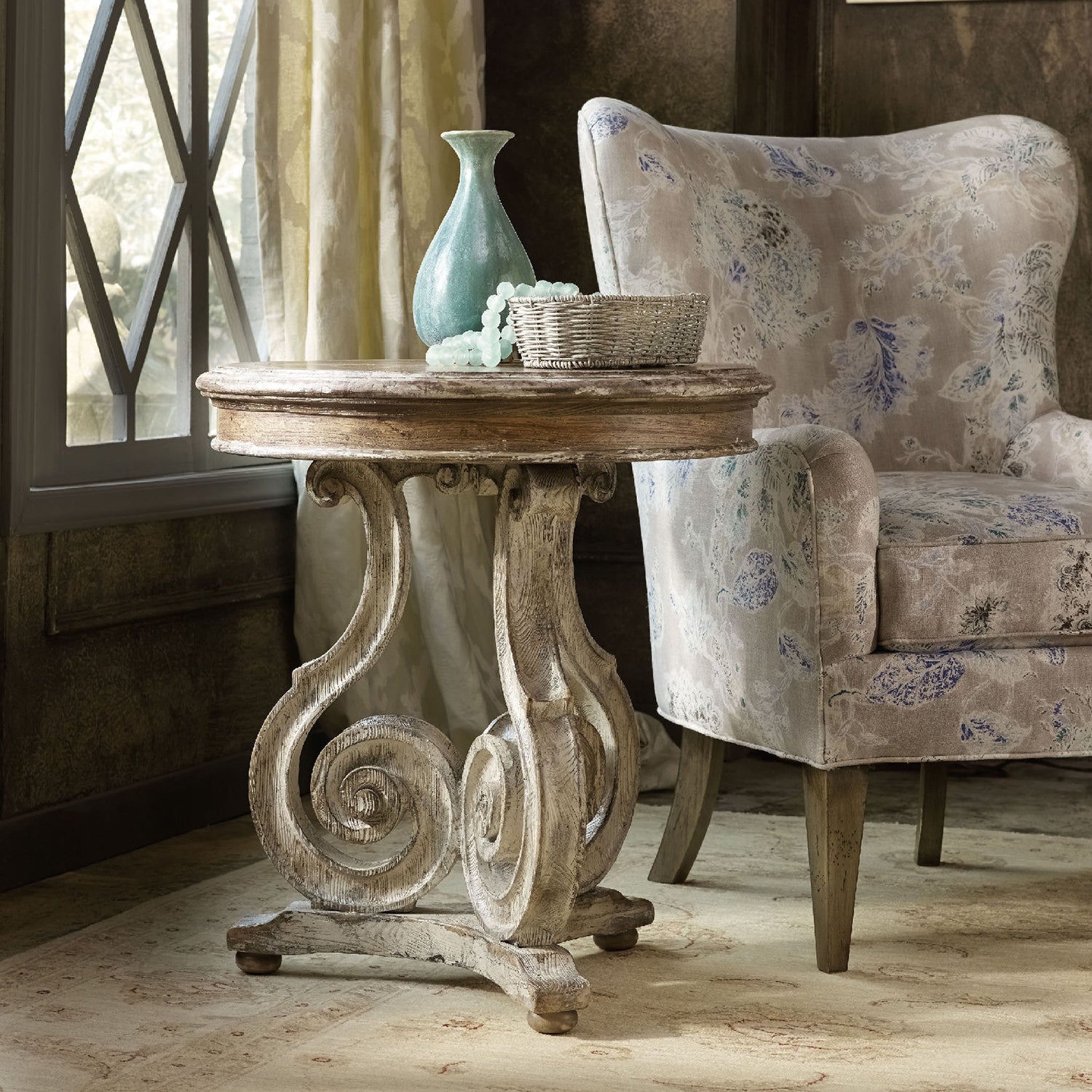Hooker Furniture Chatelet Scroll Accent Table