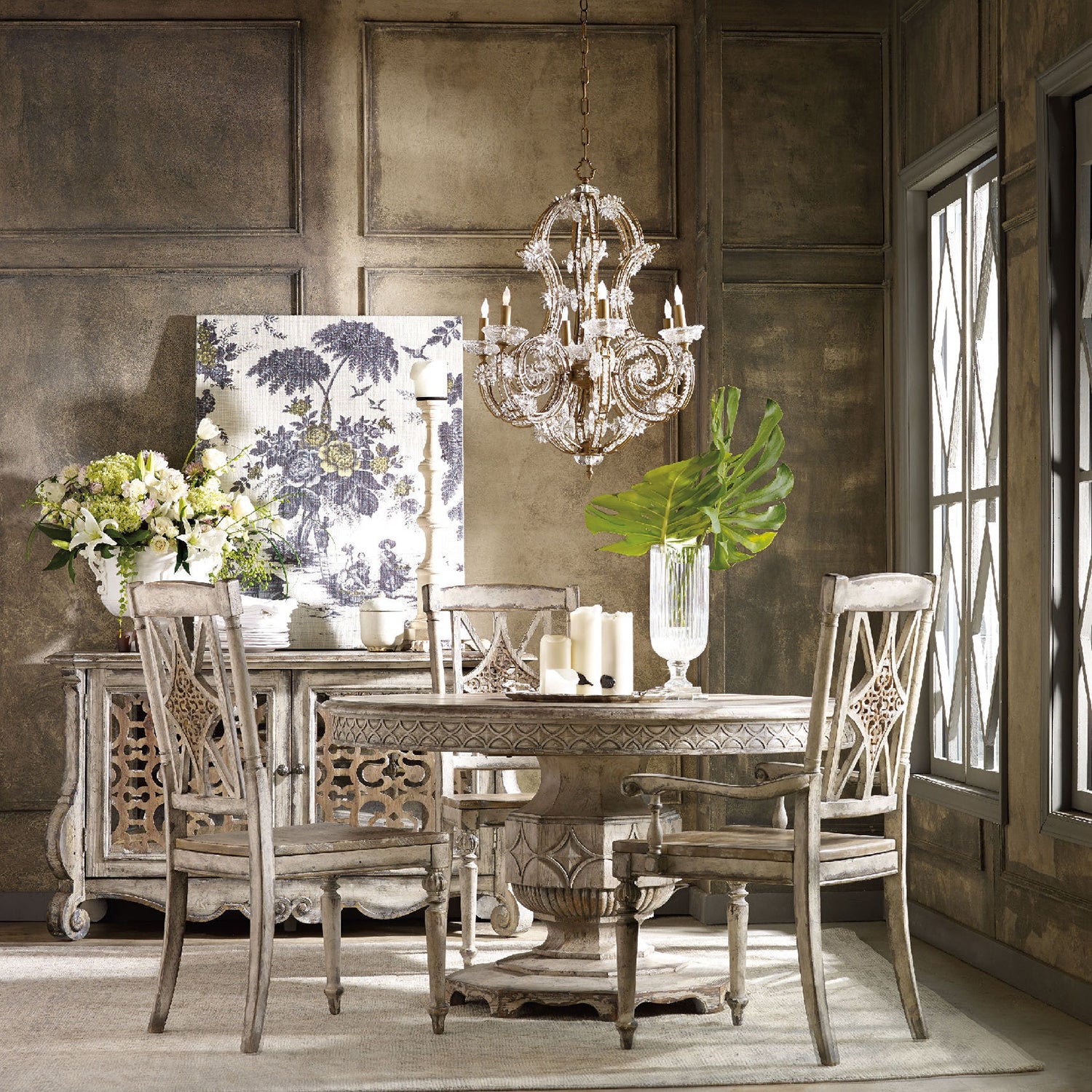 Hooker Furniture Chatelet Fretback Side Chair Set of 2