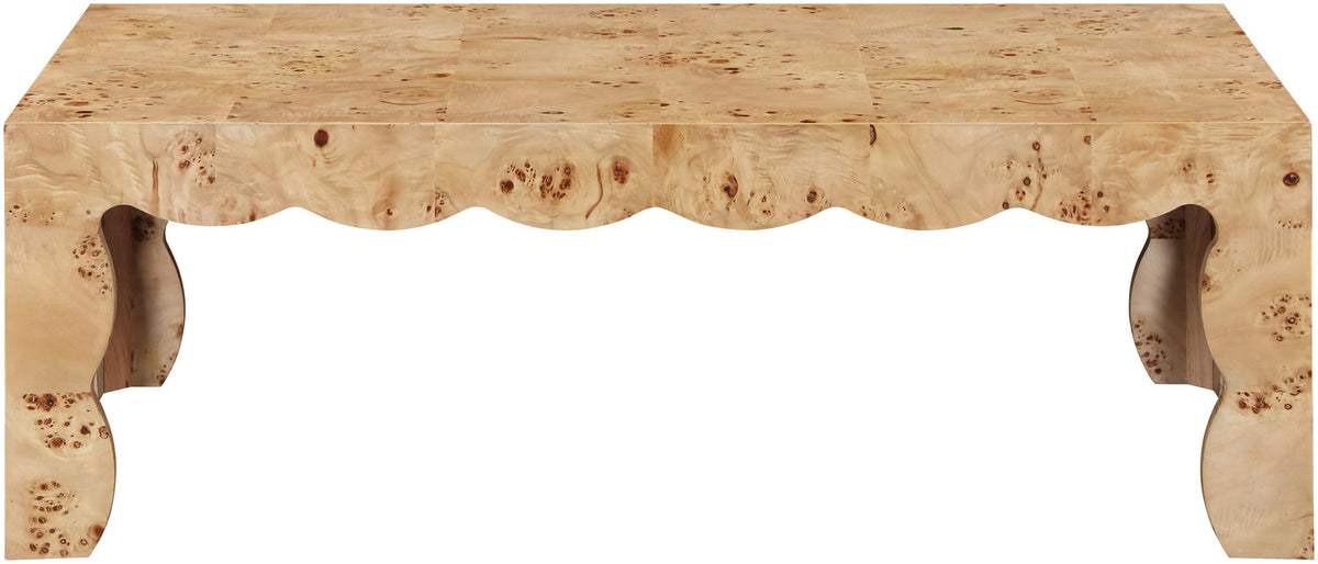 Vassa Natural Burl Veneer Coffee Table