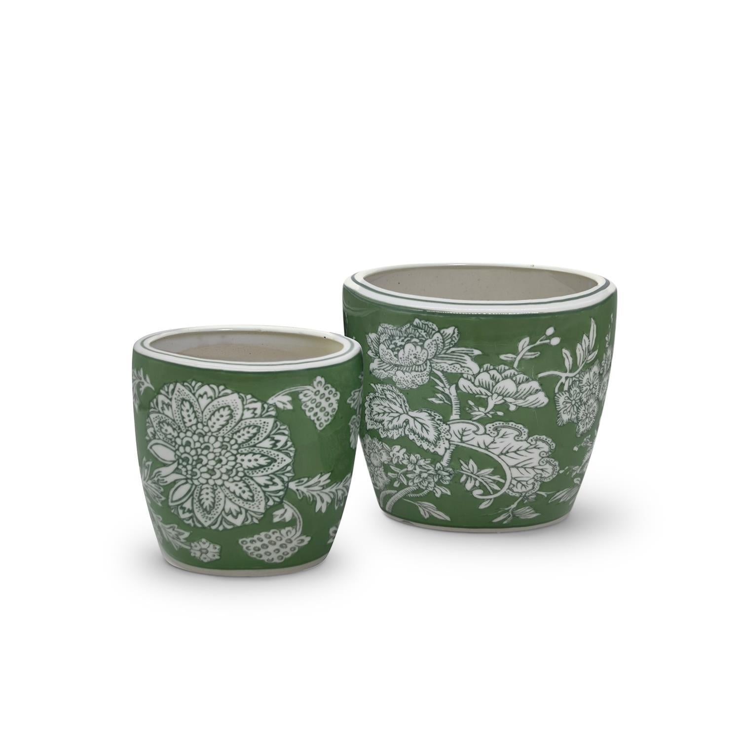 Countryside Cachepot/Planter Set of 2