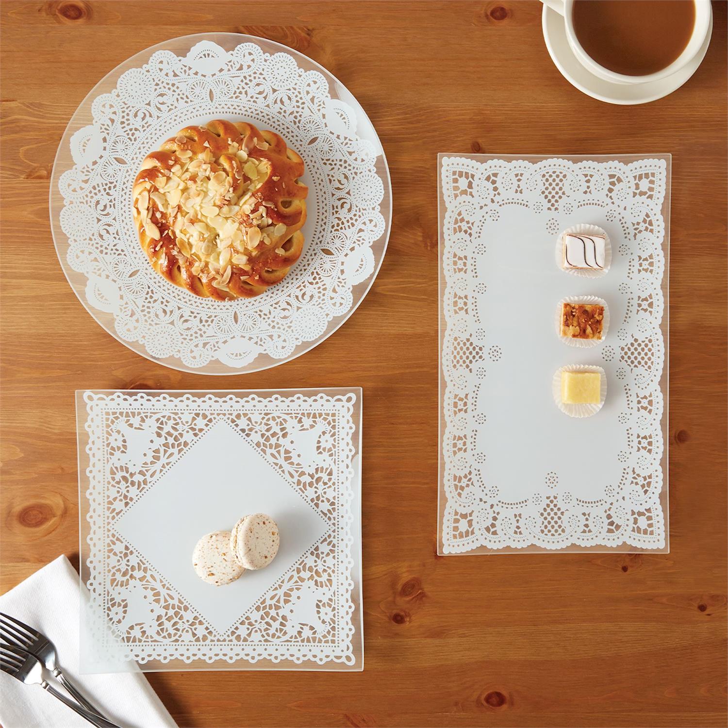 Doily Delight Platter Set of 3