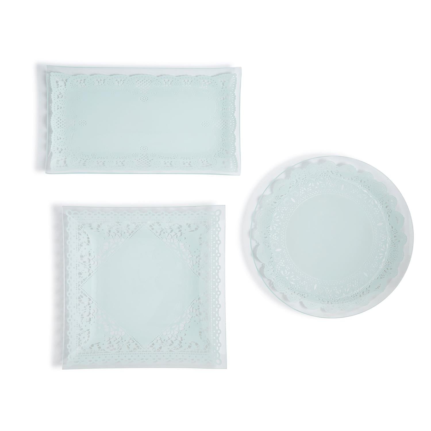 Doily Delight Platter Set of 3