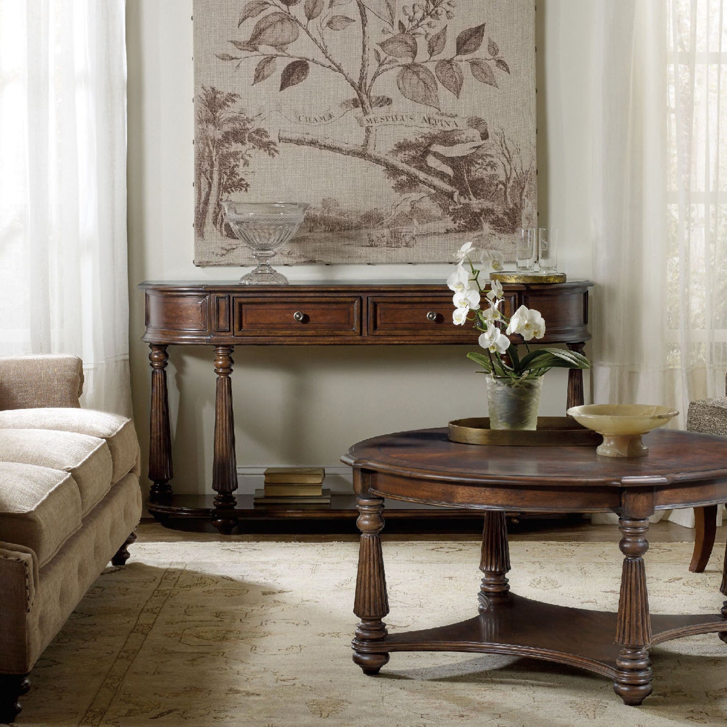 Hooker Furniture Leesburg Demilune Hall Console