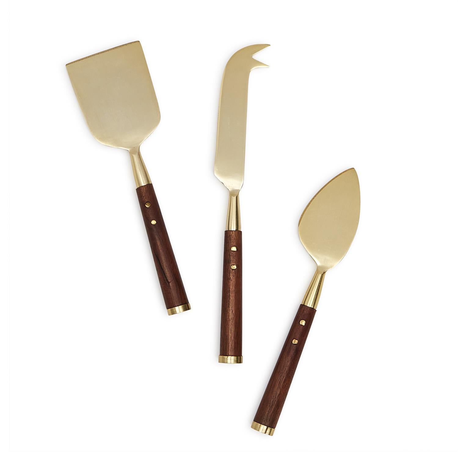 Acacia Wood Cheese Knives Set of 3