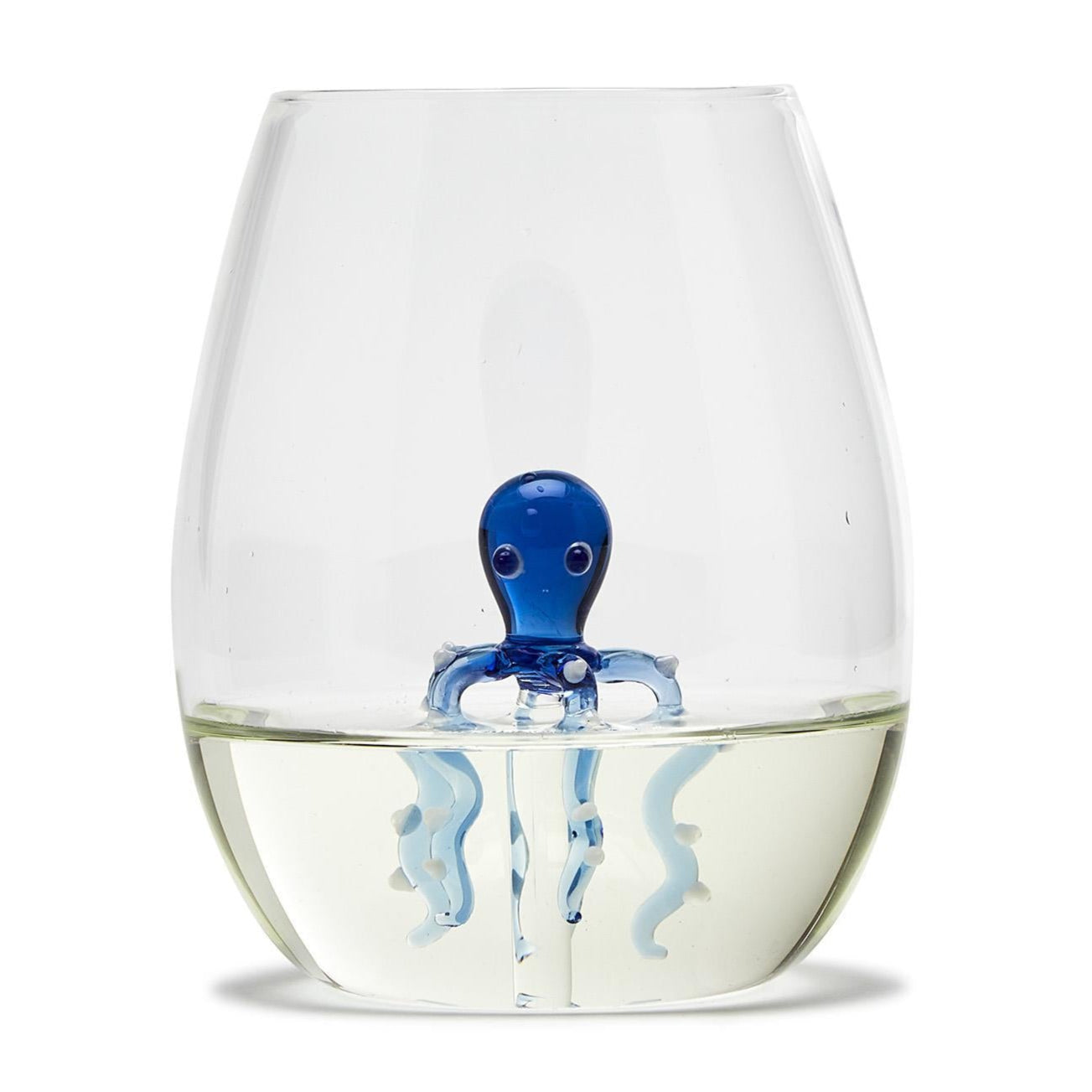 Octopus Icon Stemless Wine Glass Set of 2