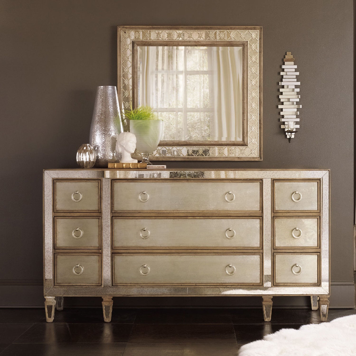 Hooker Furniture Sanctuary Antique Mirror Dresser