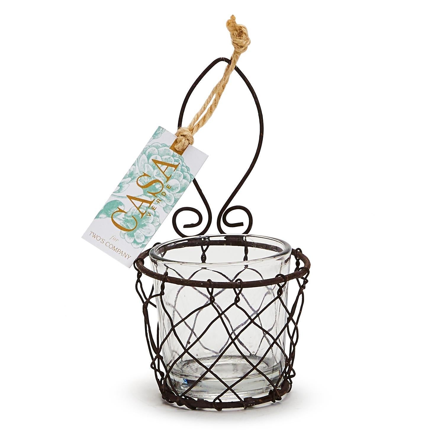 French Wireworks Vitoria Hanging Candleholder Set of 3