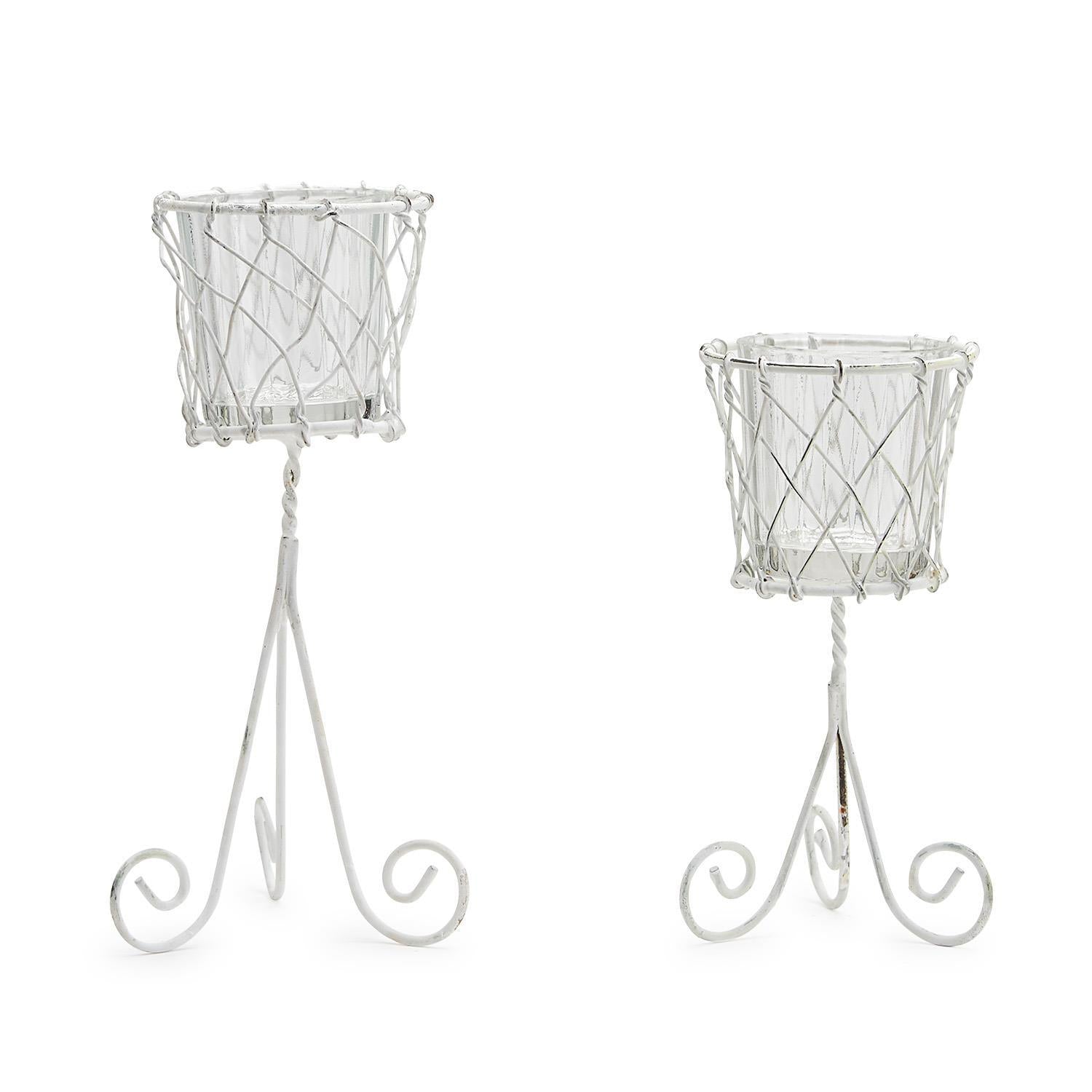 French Wireworks Zaragoza Decorative Posy Holder Set of 2