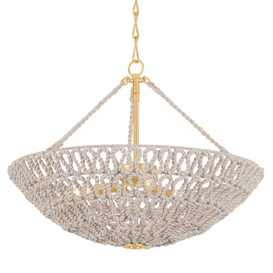 Hudson Valley Lighting Pleasant Plains Small Chandelier in Vintage Gold Leaf, primary product view