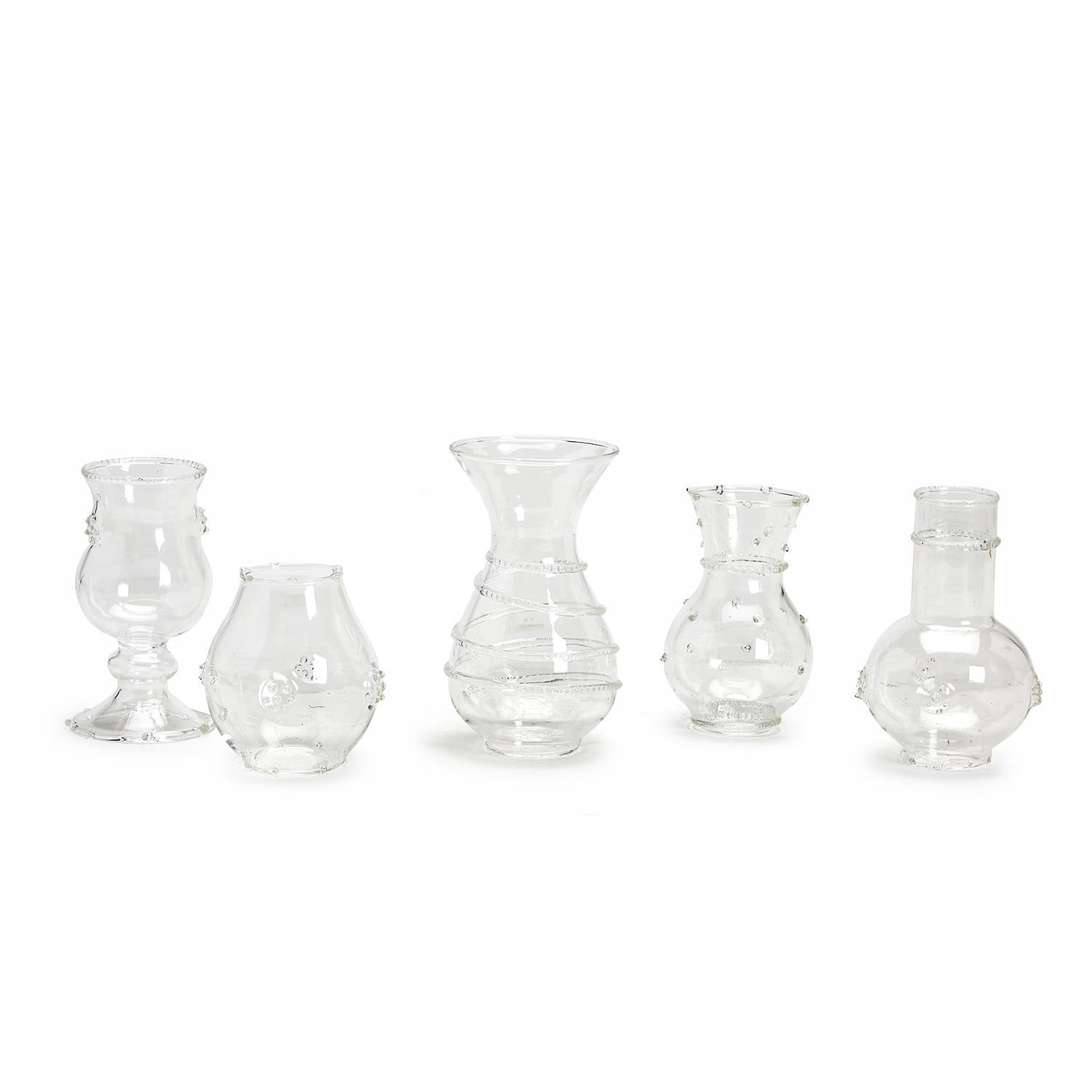 Verre Bud Vase Set of 5