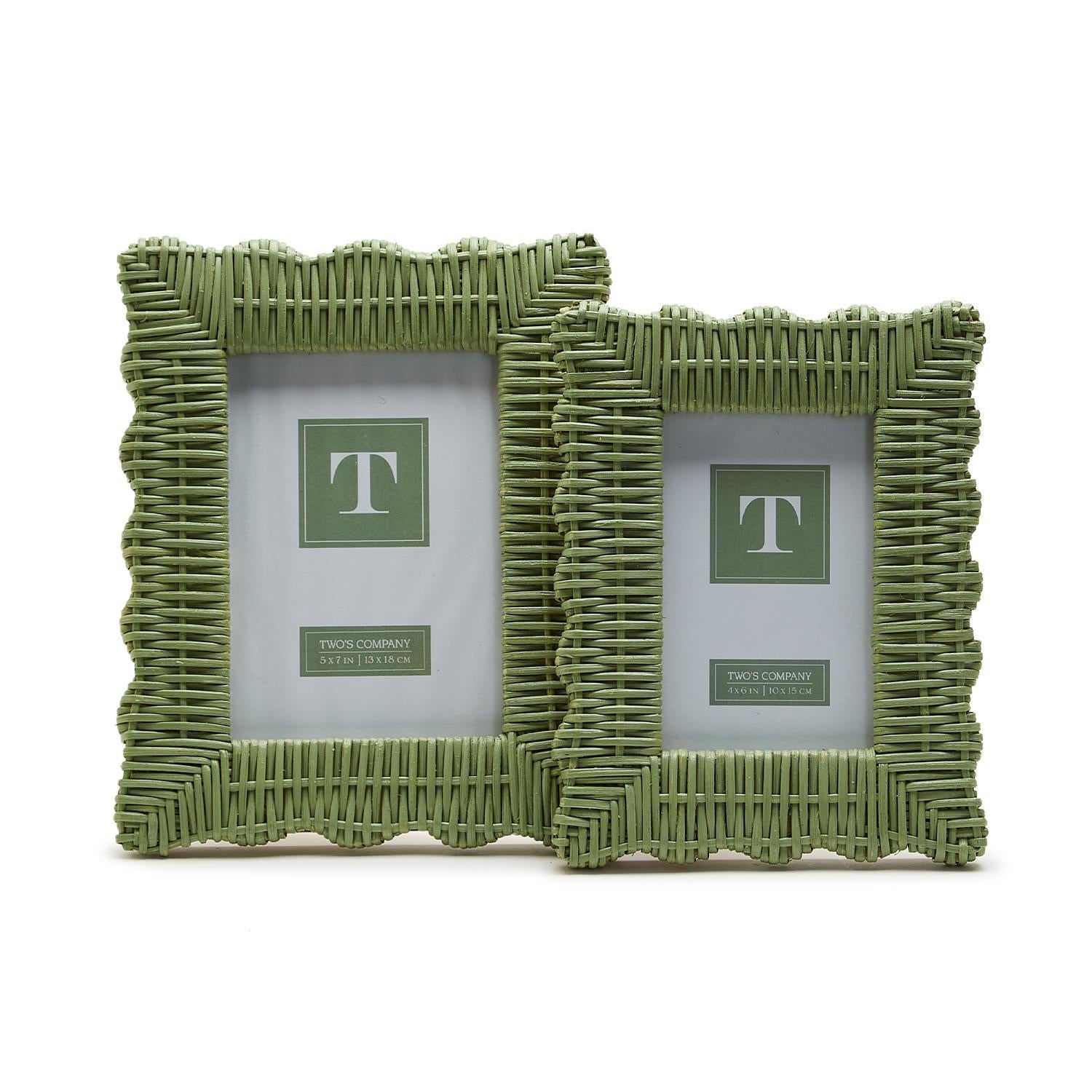 Wicker Weave Photo Frame Set of 2