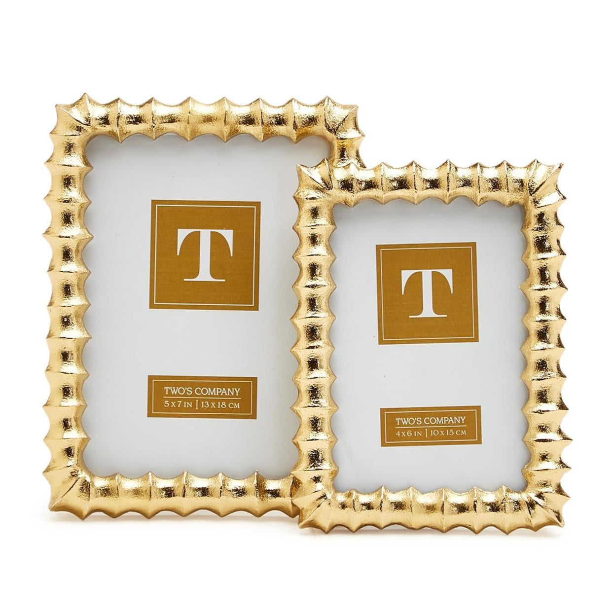 Gold Wave Photo Frame Set of 2