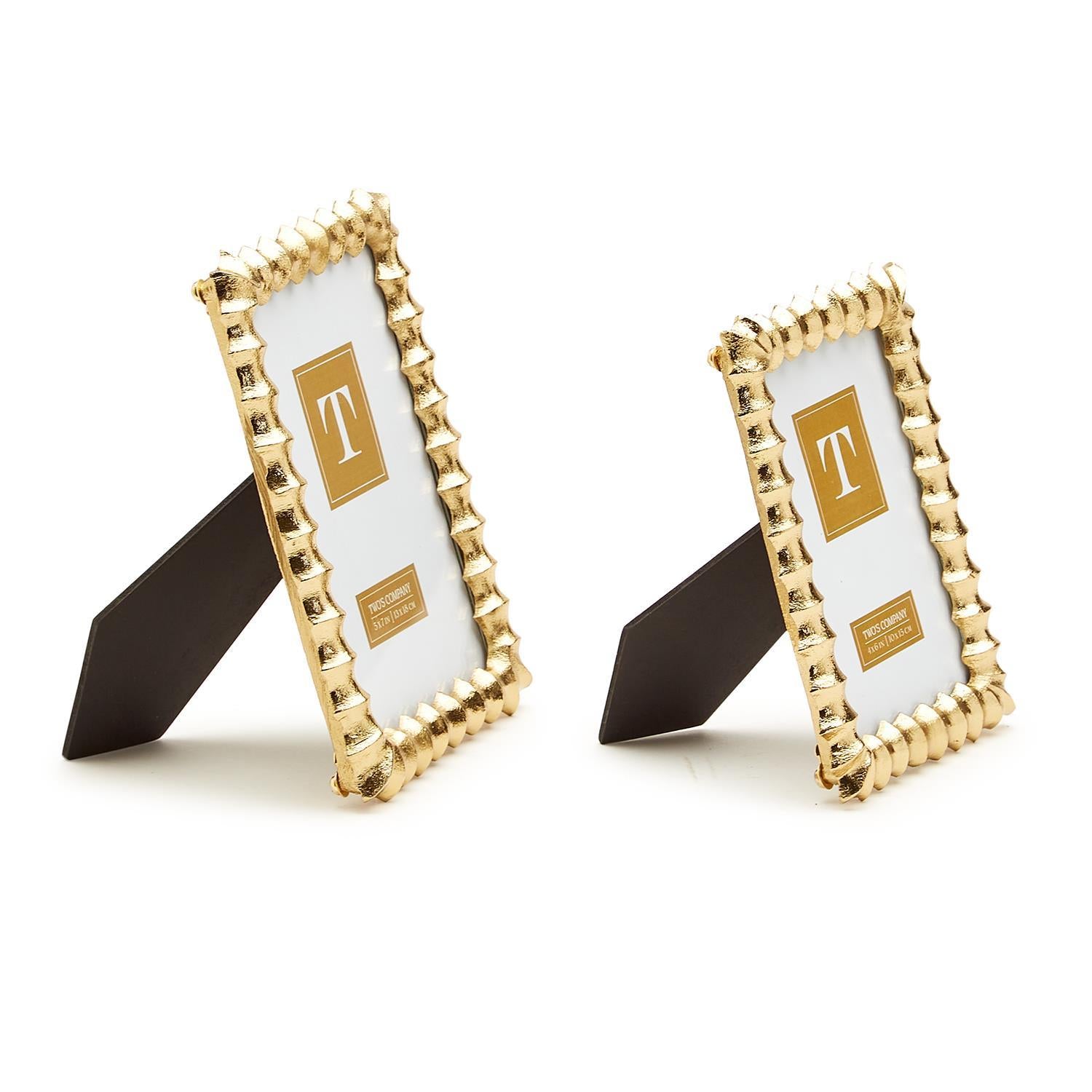 Gold Wave Photo Frame Set of 2