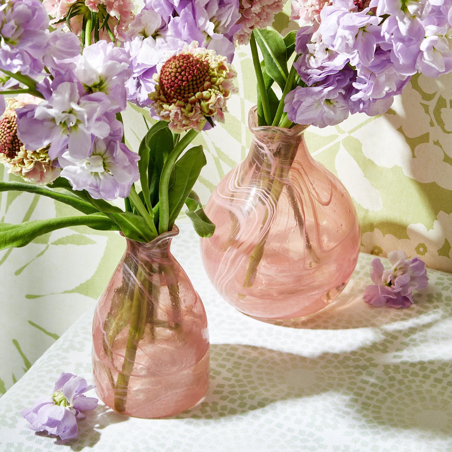 Pink Decorative Bottle/Vase Set of 5