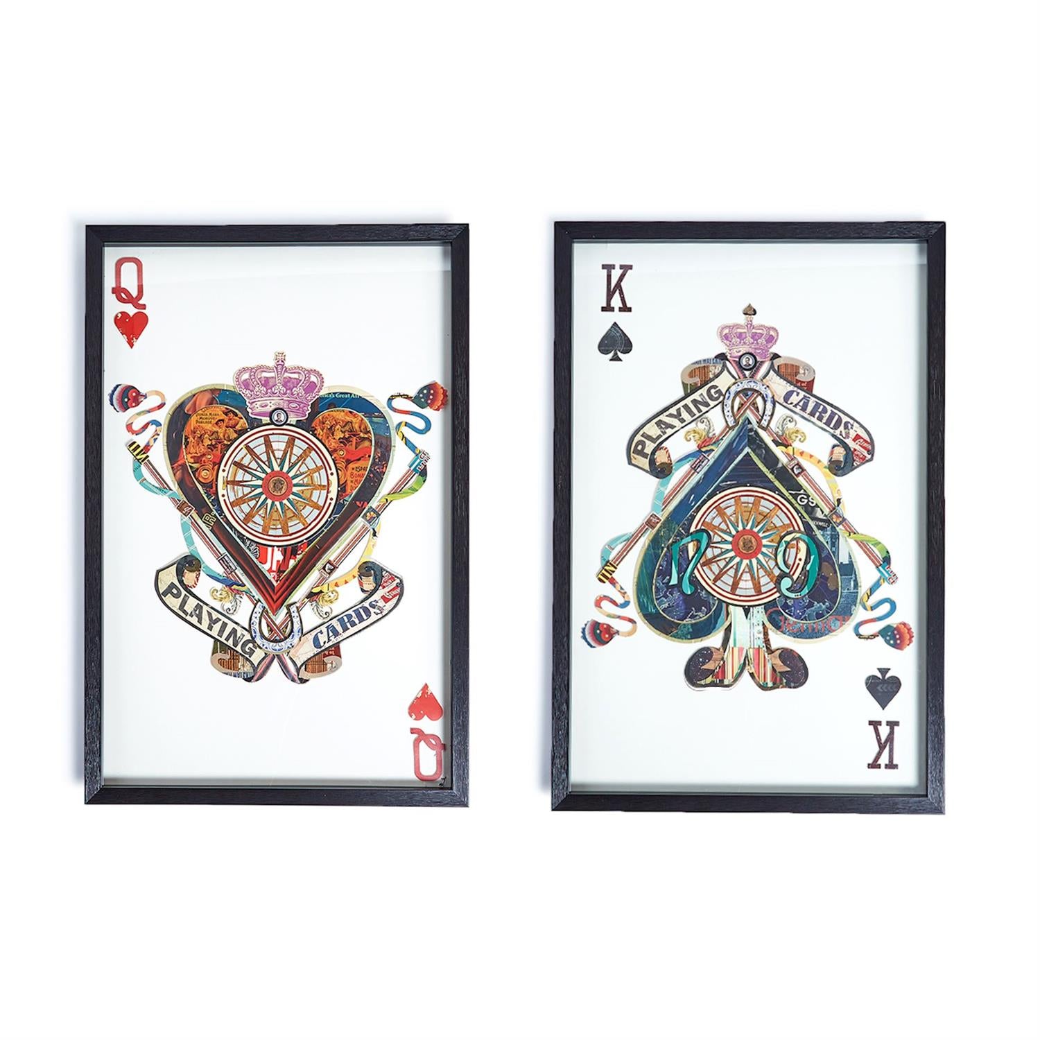 King and Queen Playing Card Wall Art Set of 2