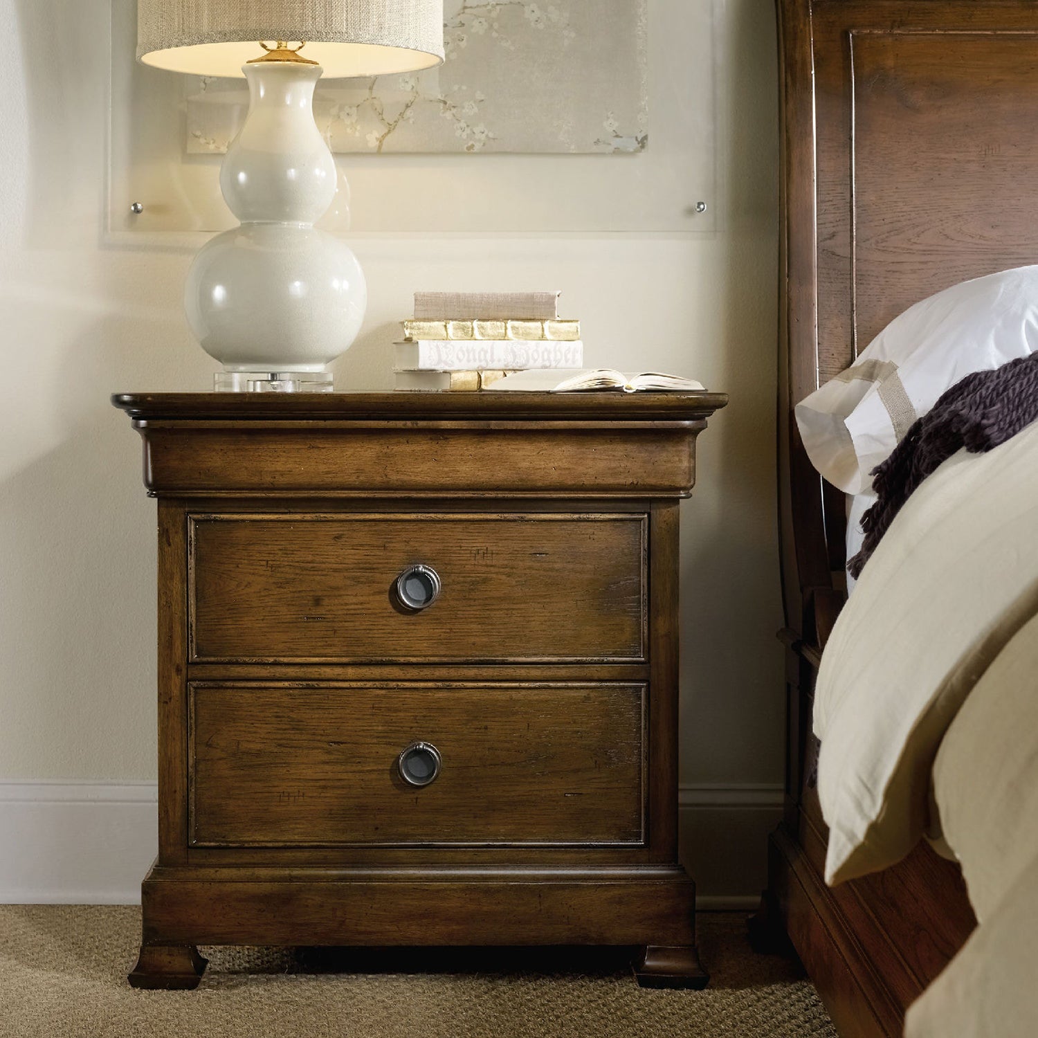 Hooker Furniture Archivist Three-Drawer Nightstand