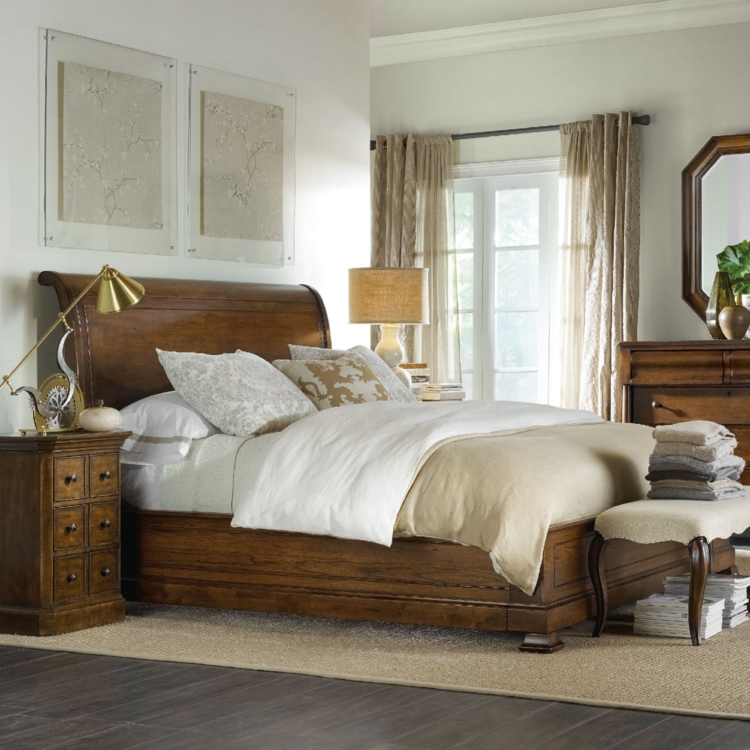 Hooker Furniture Archivist Sleigh Bed