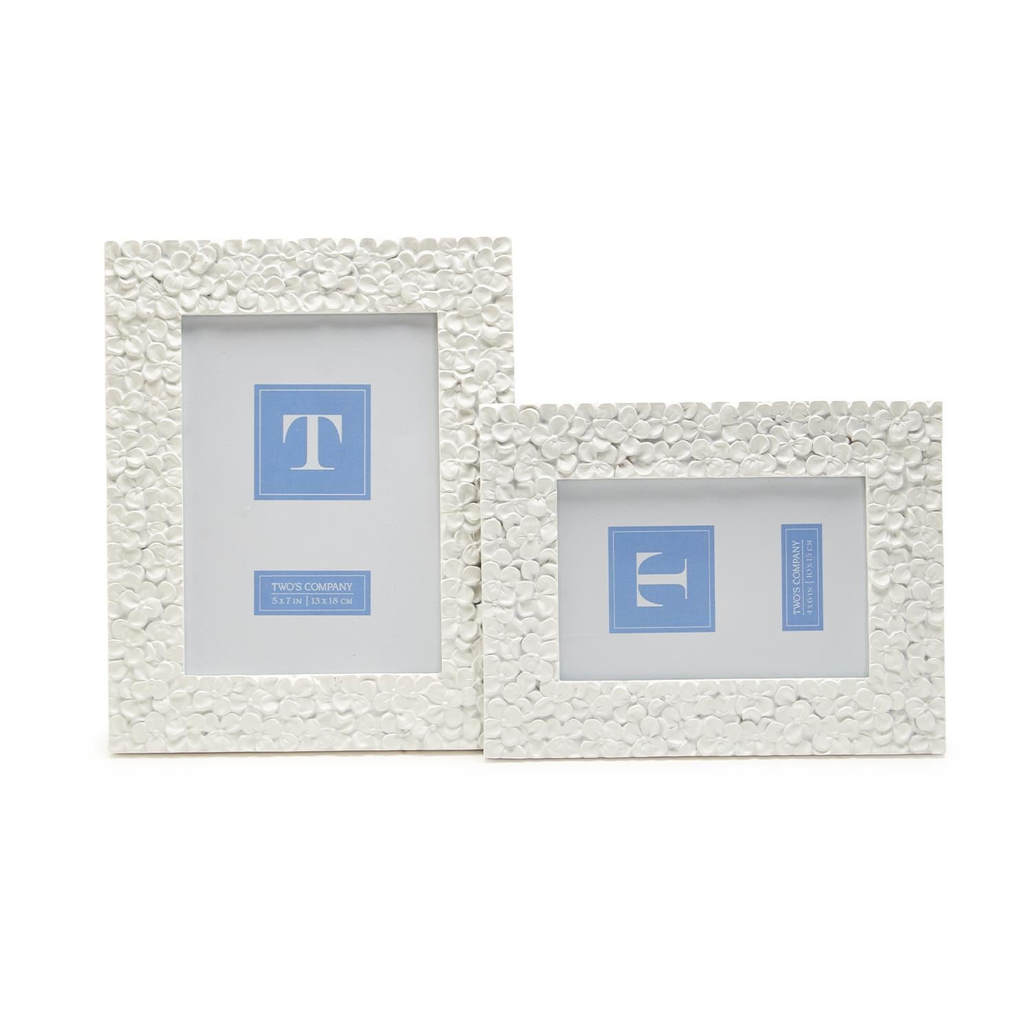 Hydrangea Flower Photo Frame Set of 2