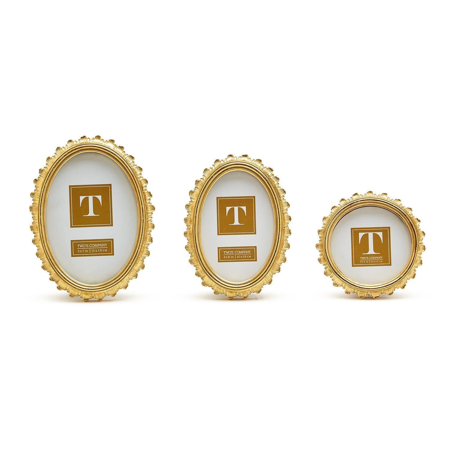 Gold Falcate Photo Frame Set of 3