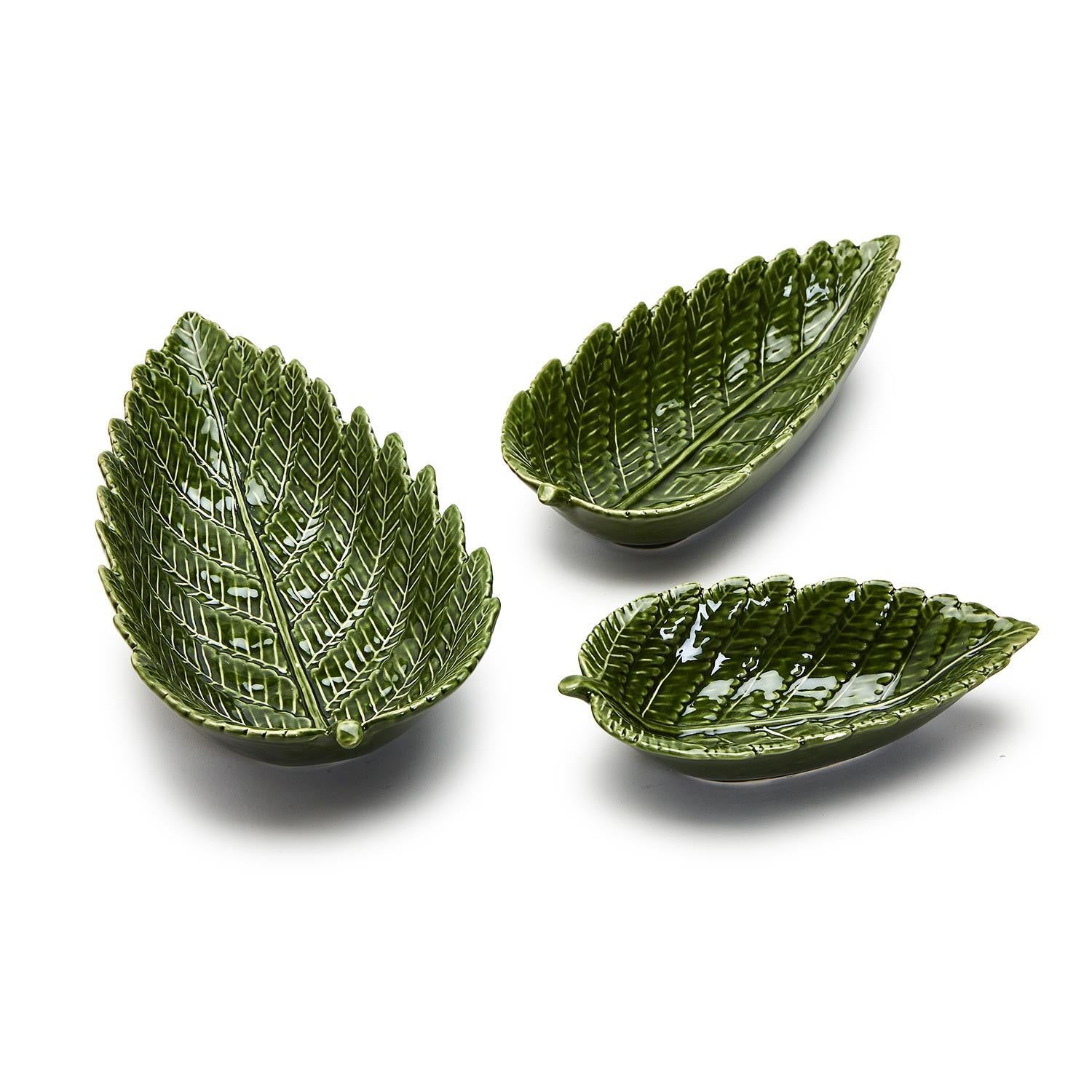 Fern Leaf Tid Bit Plate Set of 3
