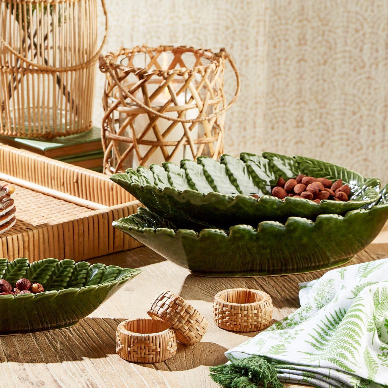 Fern Leaf Tid Bit Plate Set of 3