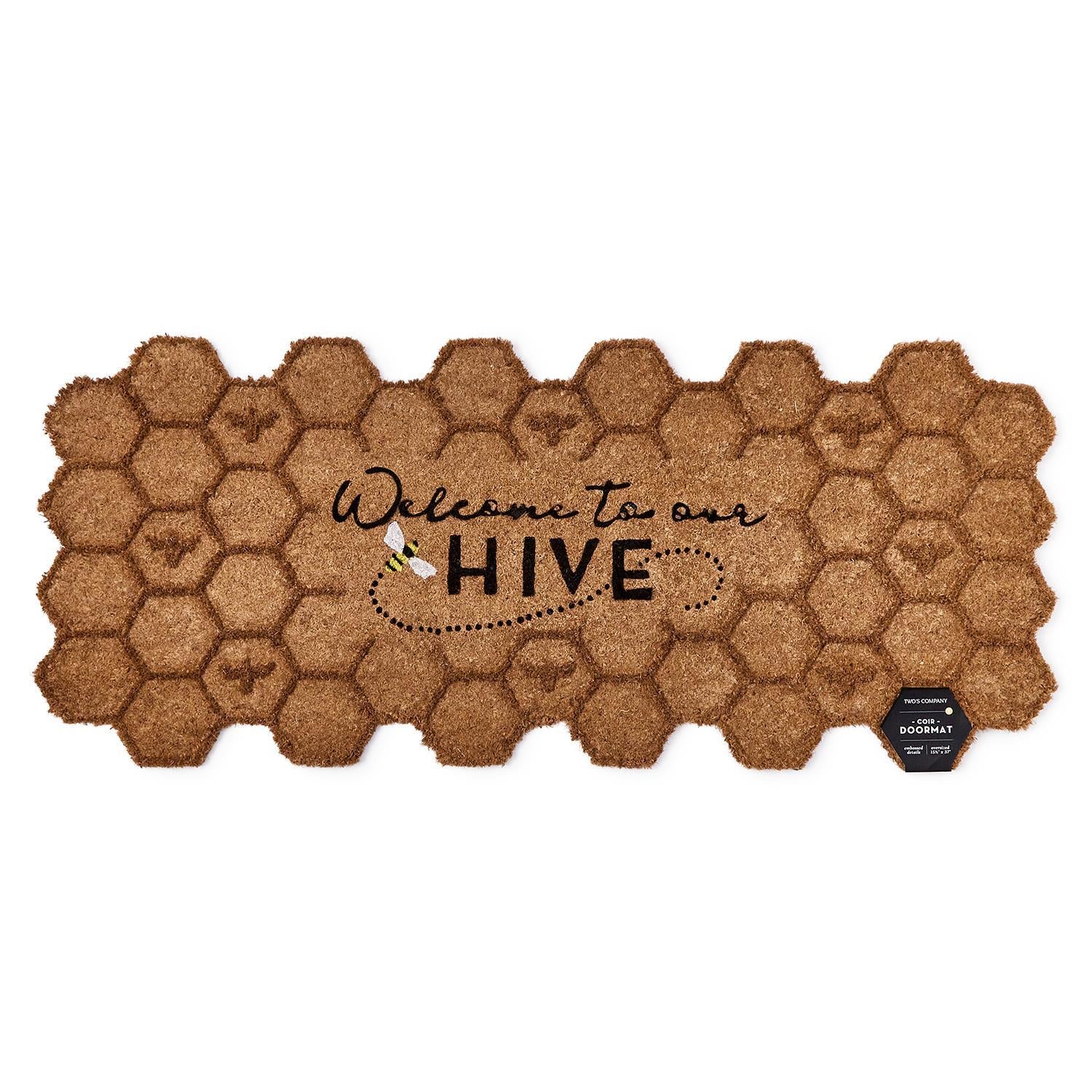 Welcome To Our Hive Bee Door Mat