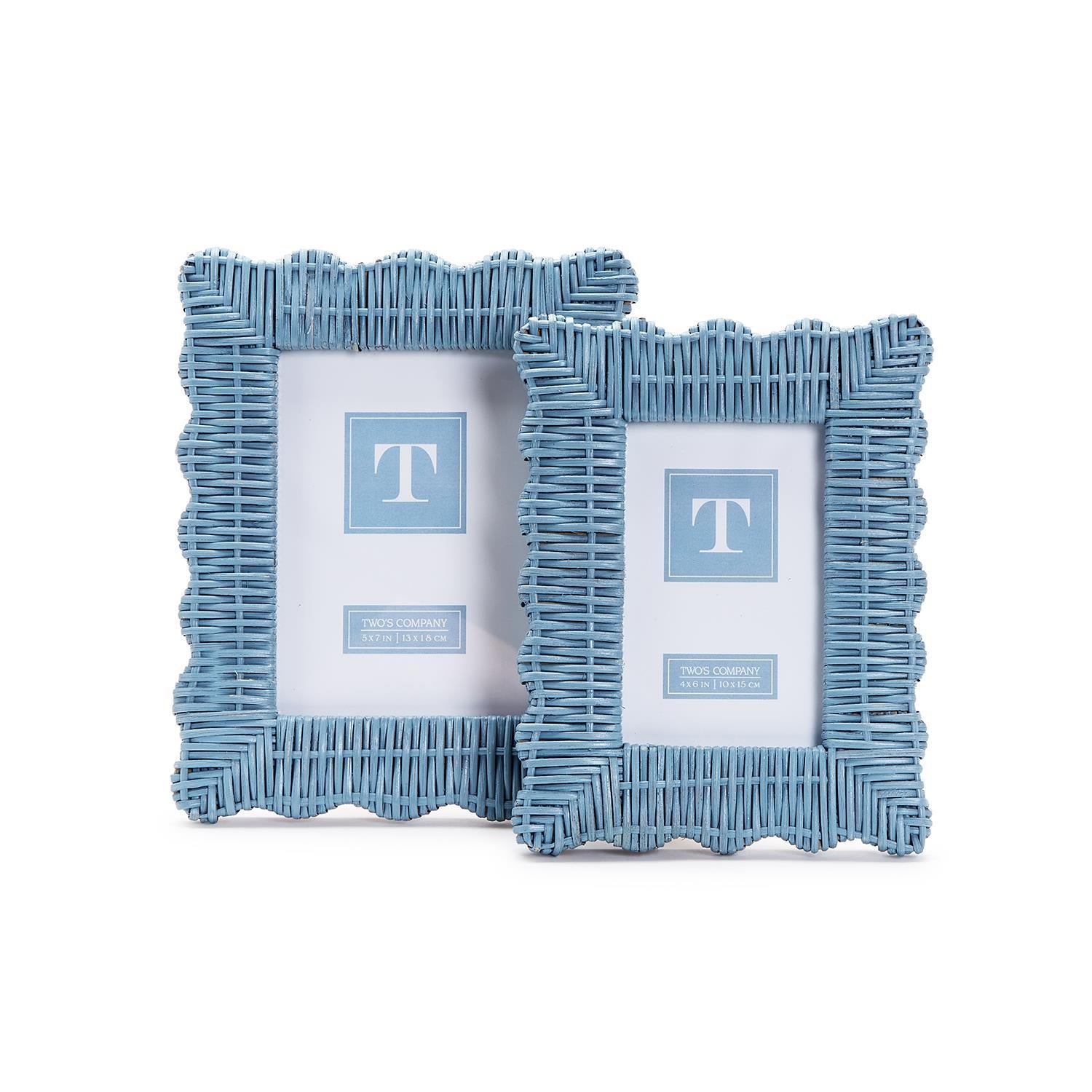 Wicker Weave Photo Frame Set of 2