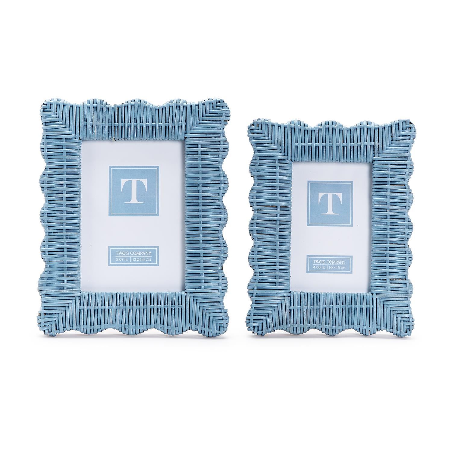 Wicker Weave Photo Frame Set of 2