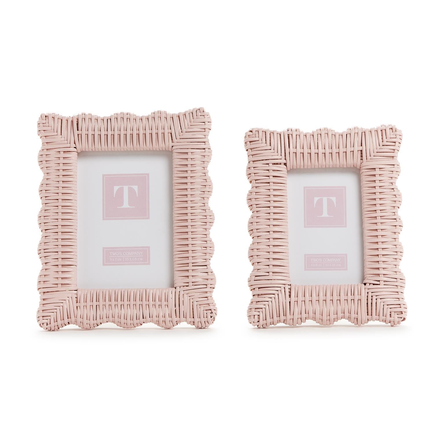 Wicker Weave Photo Frame Set of 2