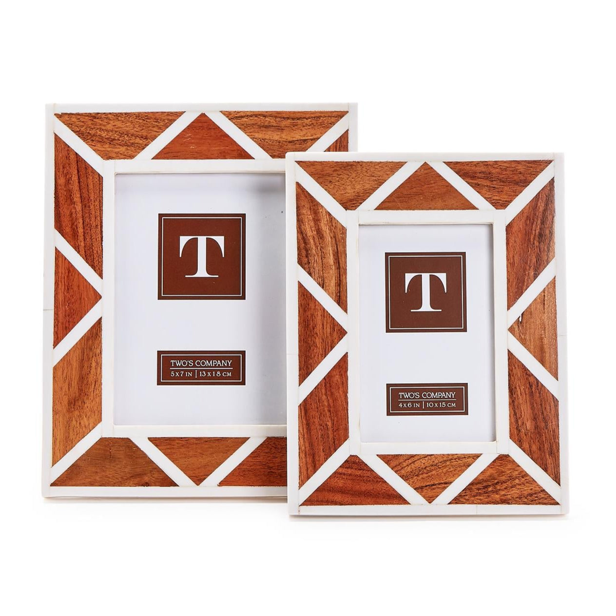 Geometric Cut Photo Frame Set of 2
