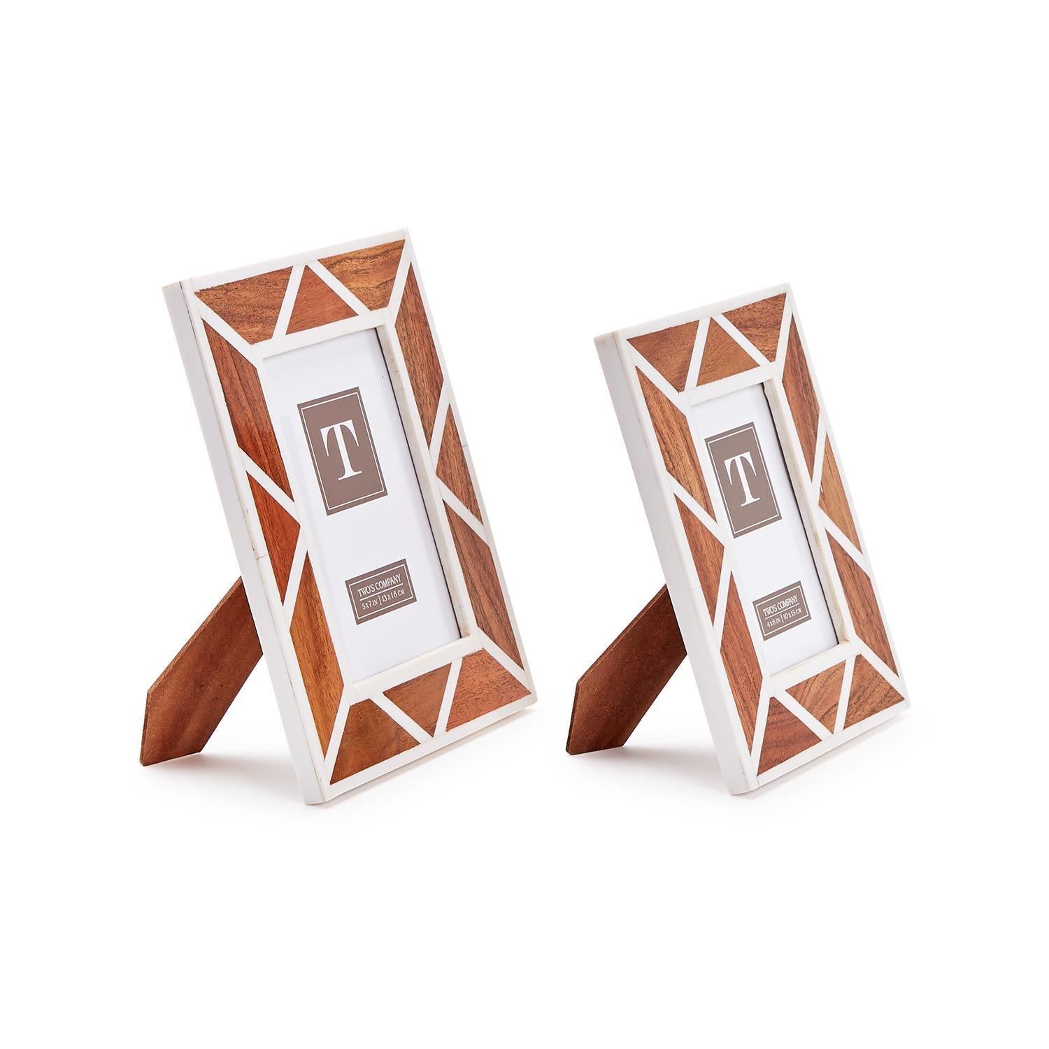 Geometric Cut Photo Frame Set of 2