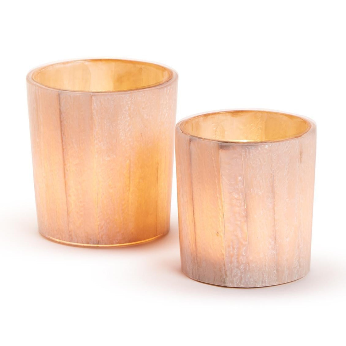 Selenite Effect Candle Holder Set of 2