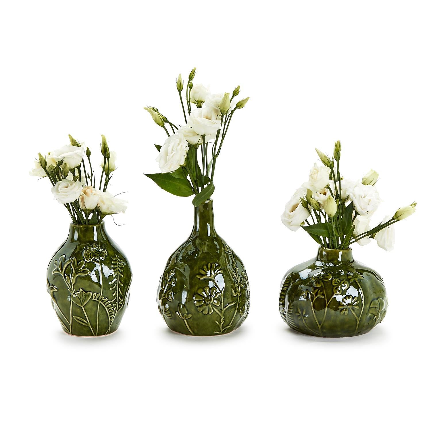 Floral Scape Vase Set of 3