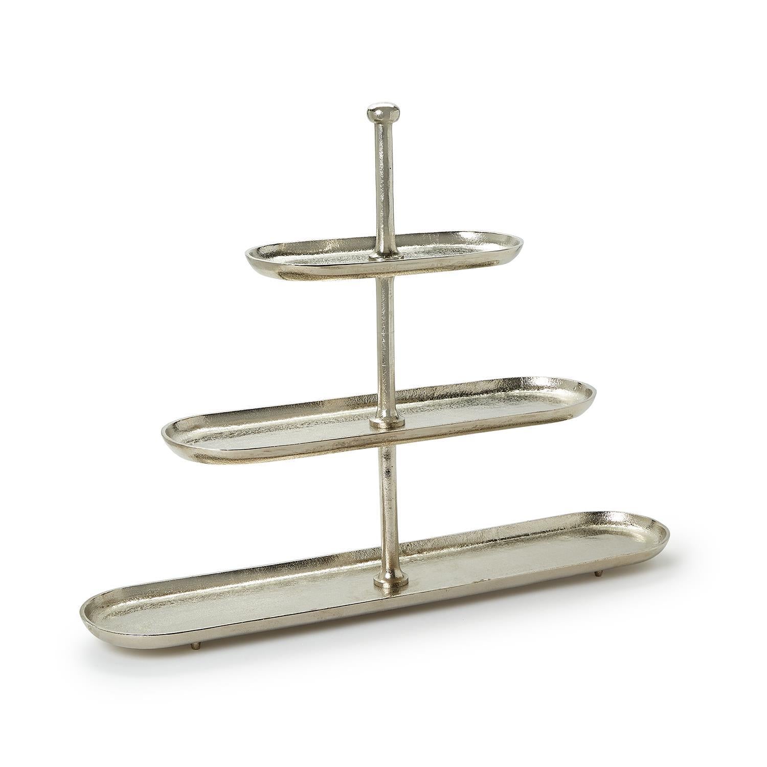 Silver Etagere 3-Tier Server