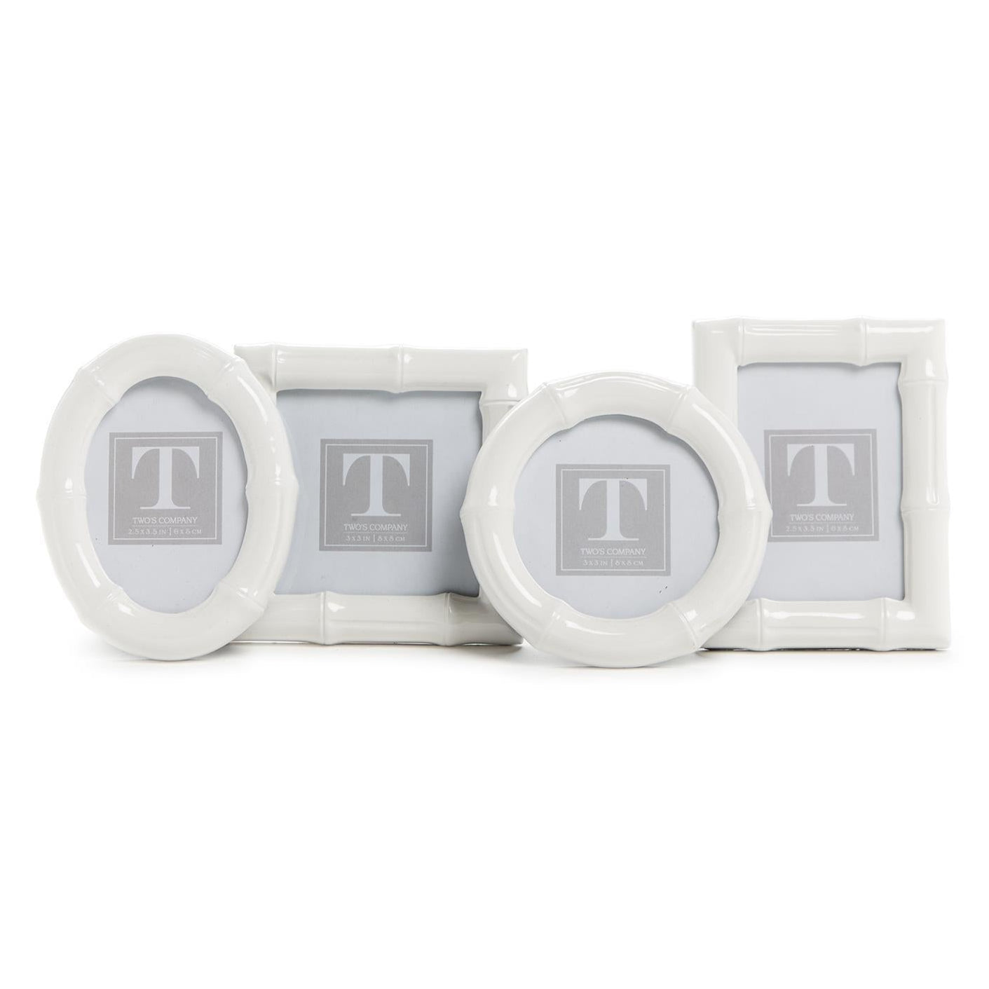 High Gloss Faux Bamboo Photo Frame Set of 4