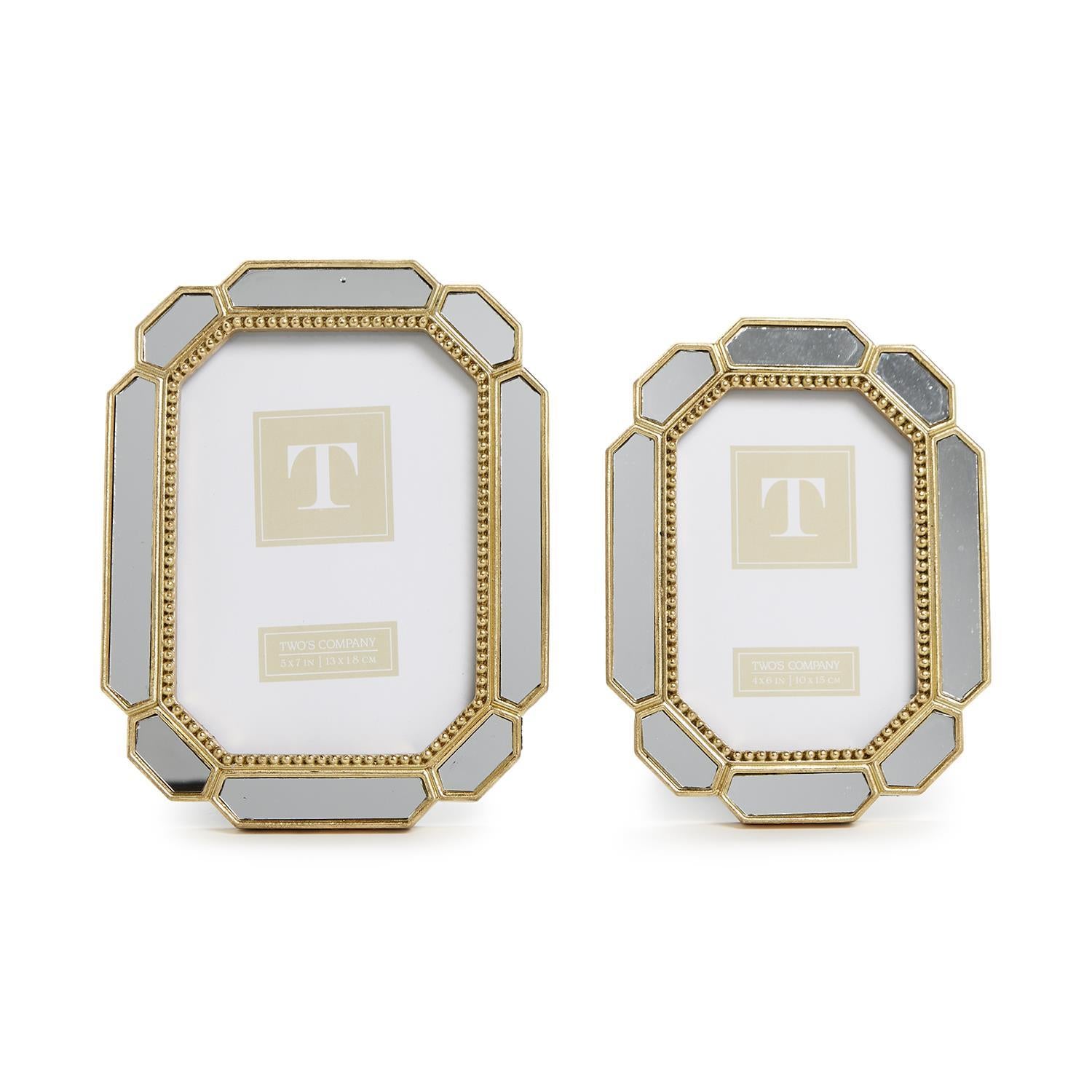 Beveled Edge Photo Frame Set of 2