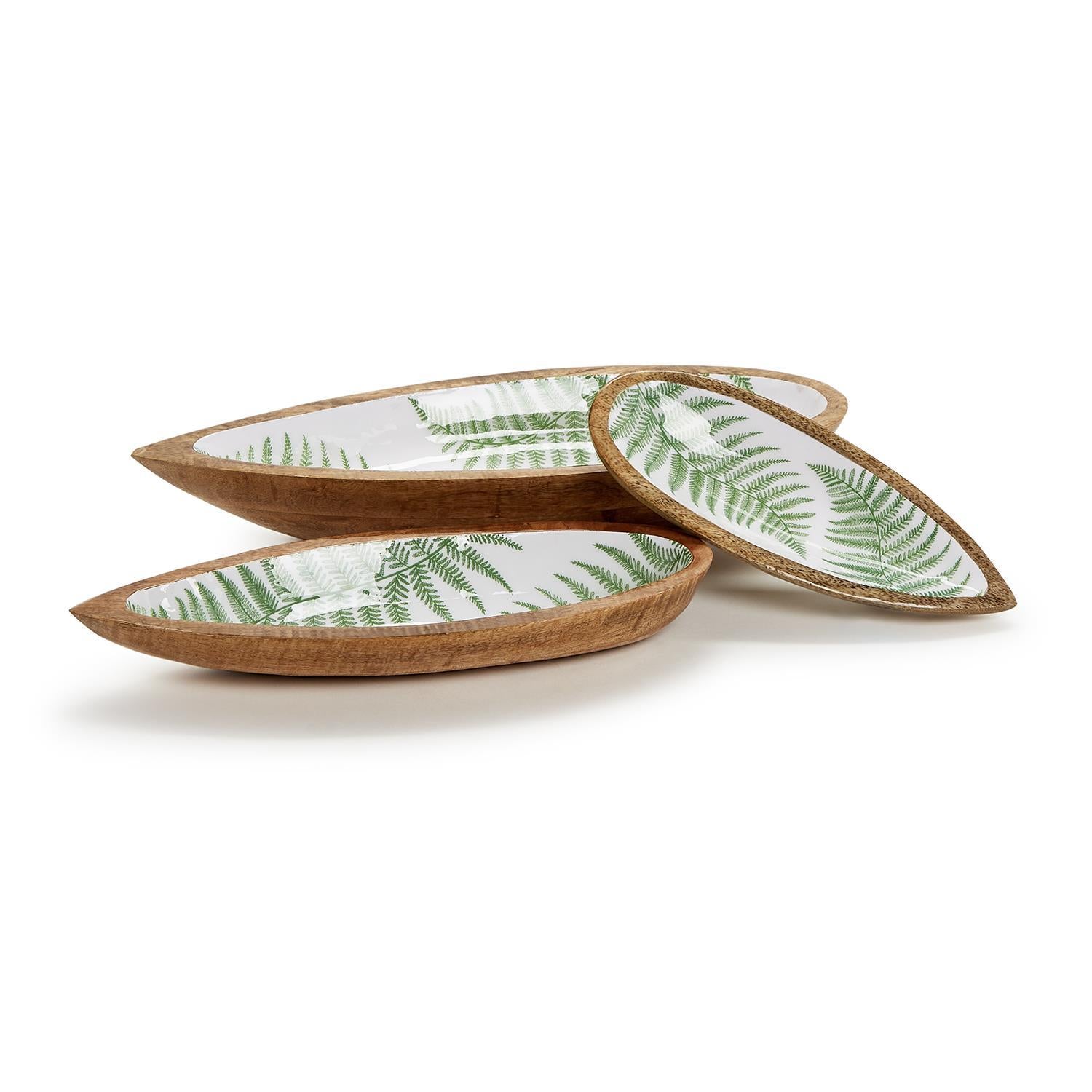 Fanciful Fern Tear Drop Tray Set of 3