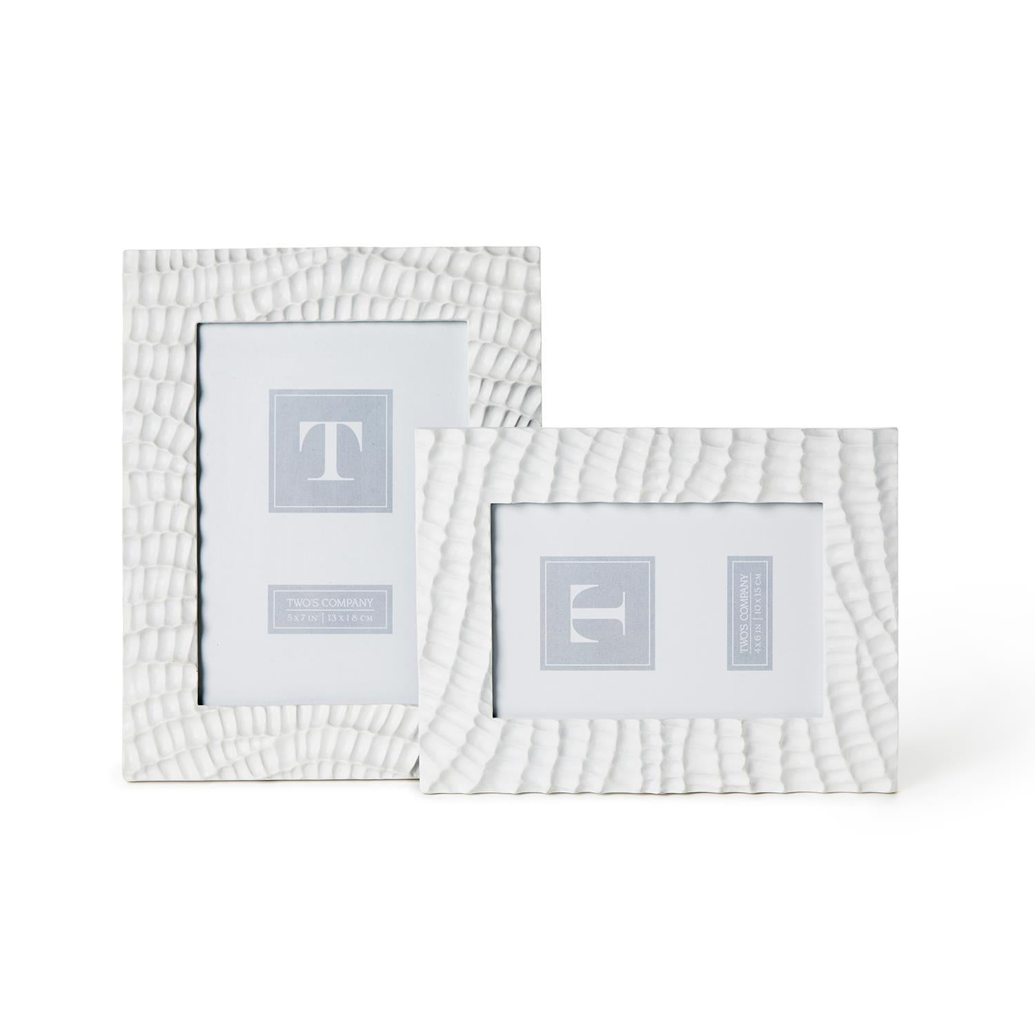 White Coral Reef Photo Frame Set of 2