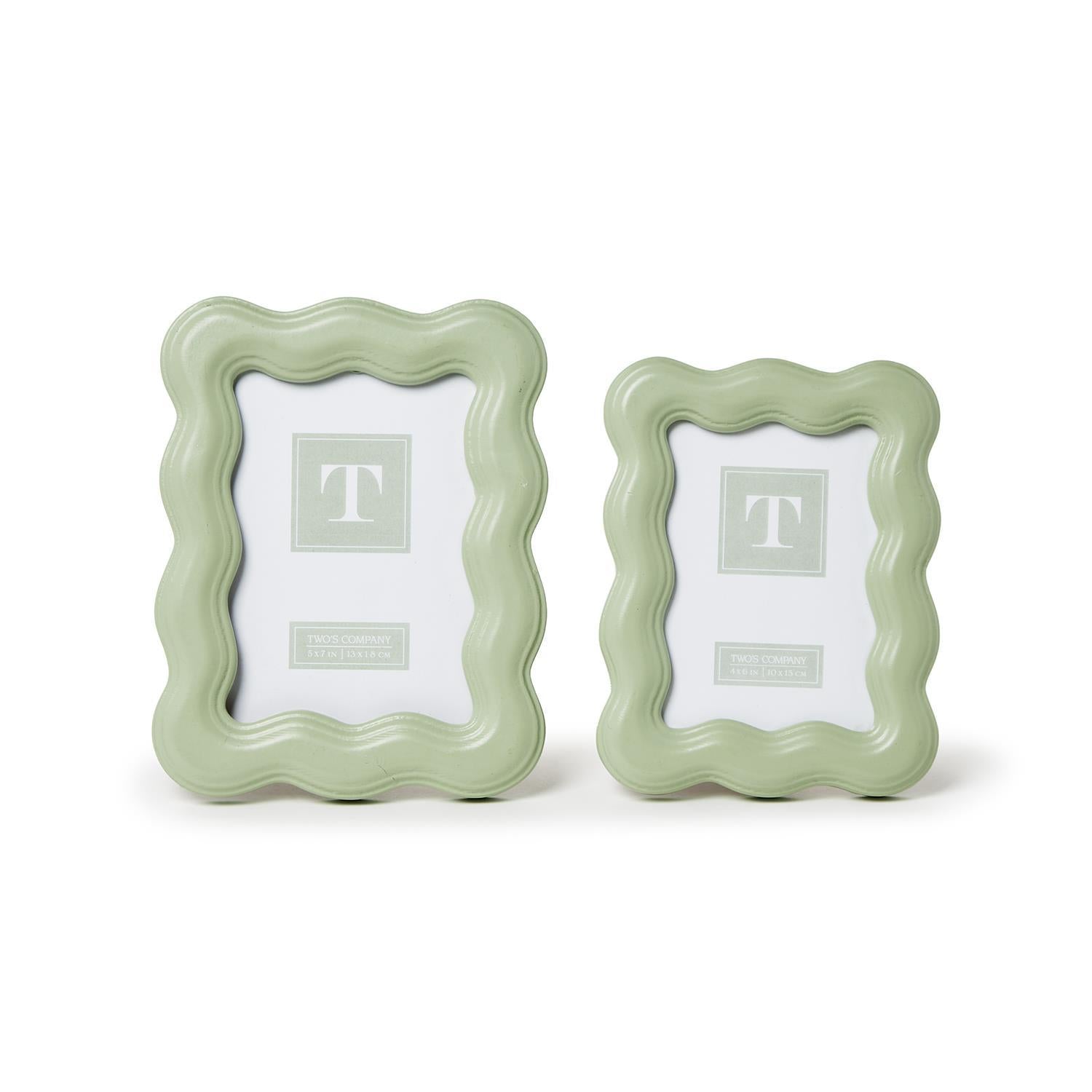 Wavy Wood Photo Frame Set of 2