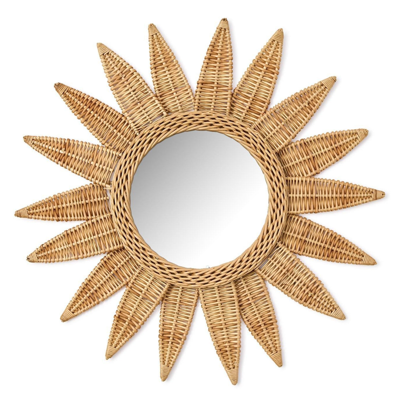 Sunburst Wicker Wall Mirror